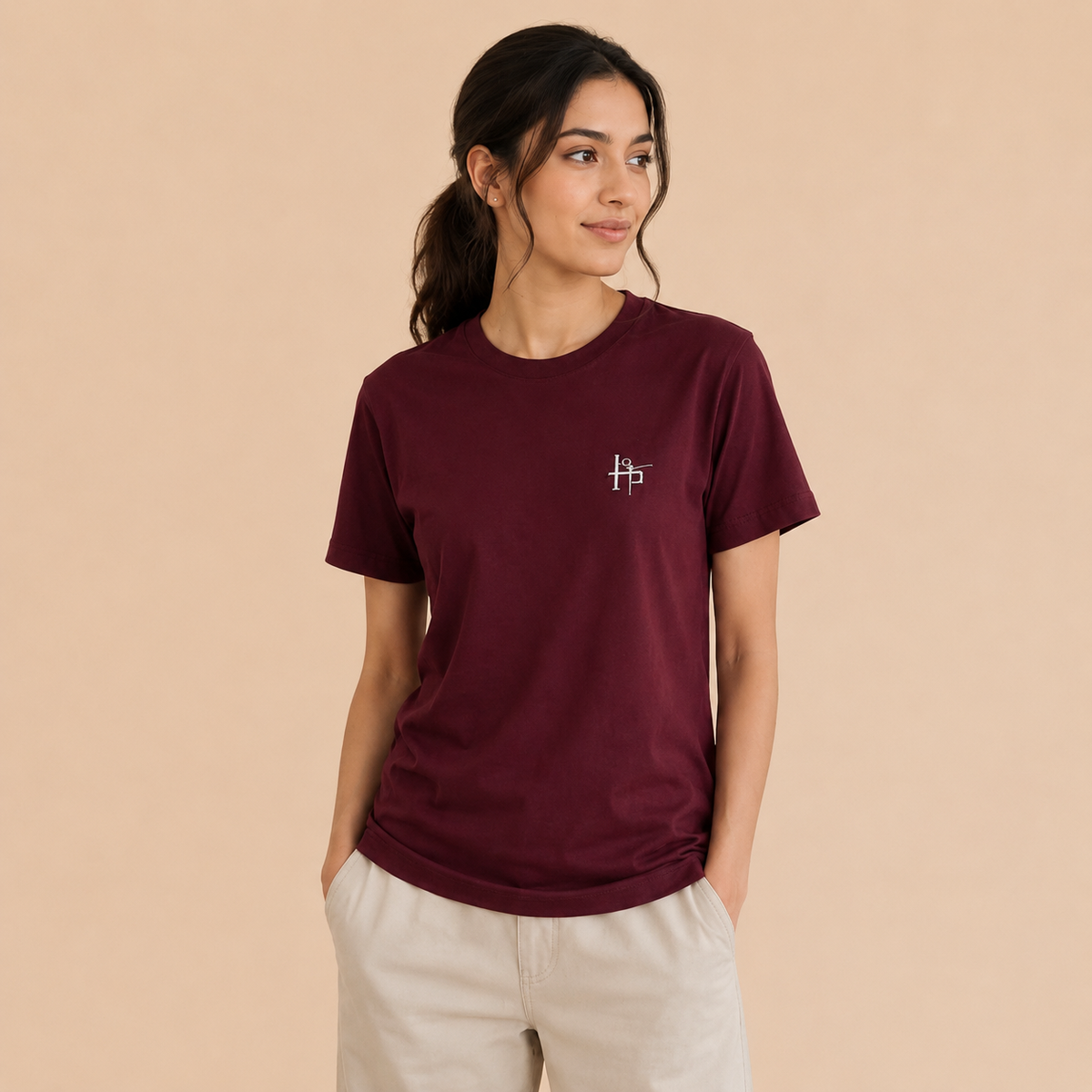 Unisex Premium Cotton Beige T-Shirt